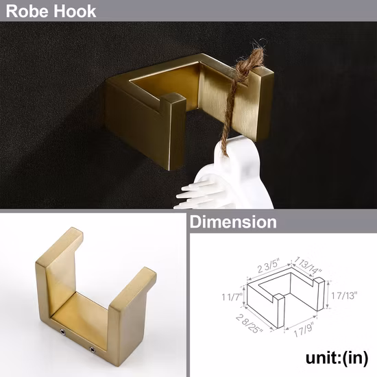 벽걸이형 수건걸이 세트 샴페인 브론즈 4피스 골드 욕실 액세서리